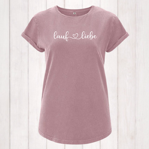 T-Shirt „lauf_liebe“ (Damen), Biobaumwolle