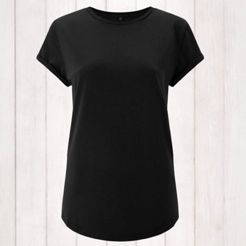 T-Shirt „LAUFEN macht glücklich“ (Damen), Biobaumwolle